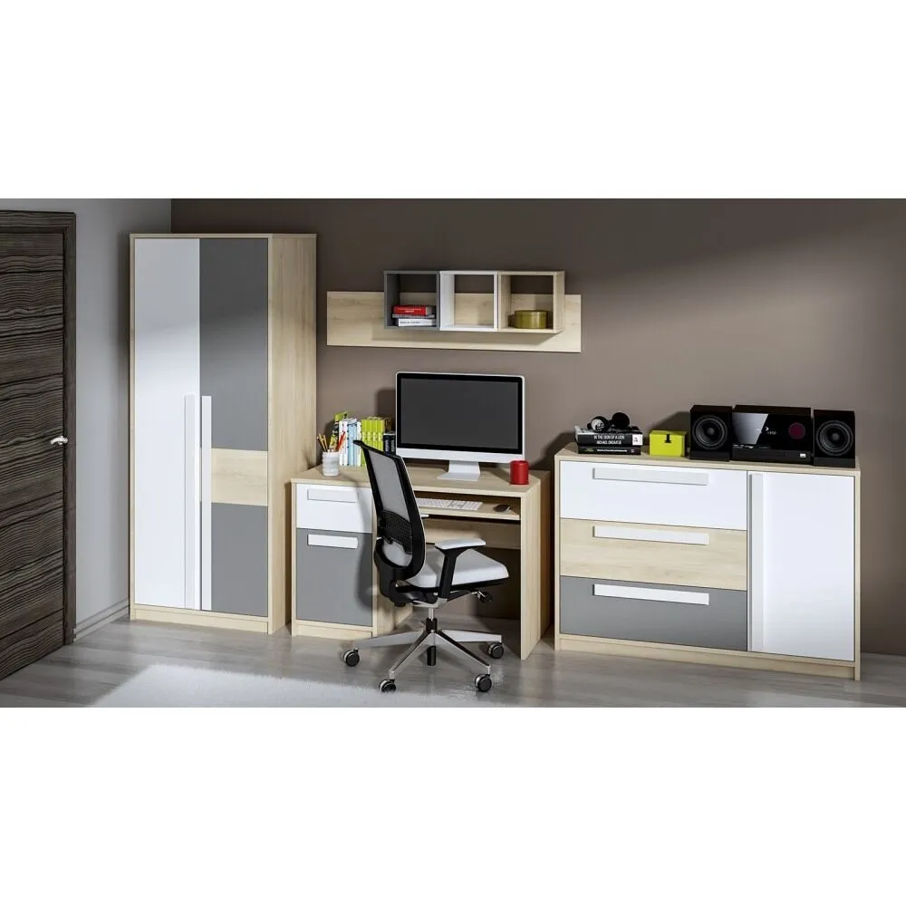 BA-SG100747-5 Moderni komoda DROP 07 su elegantišku medžio raštu
