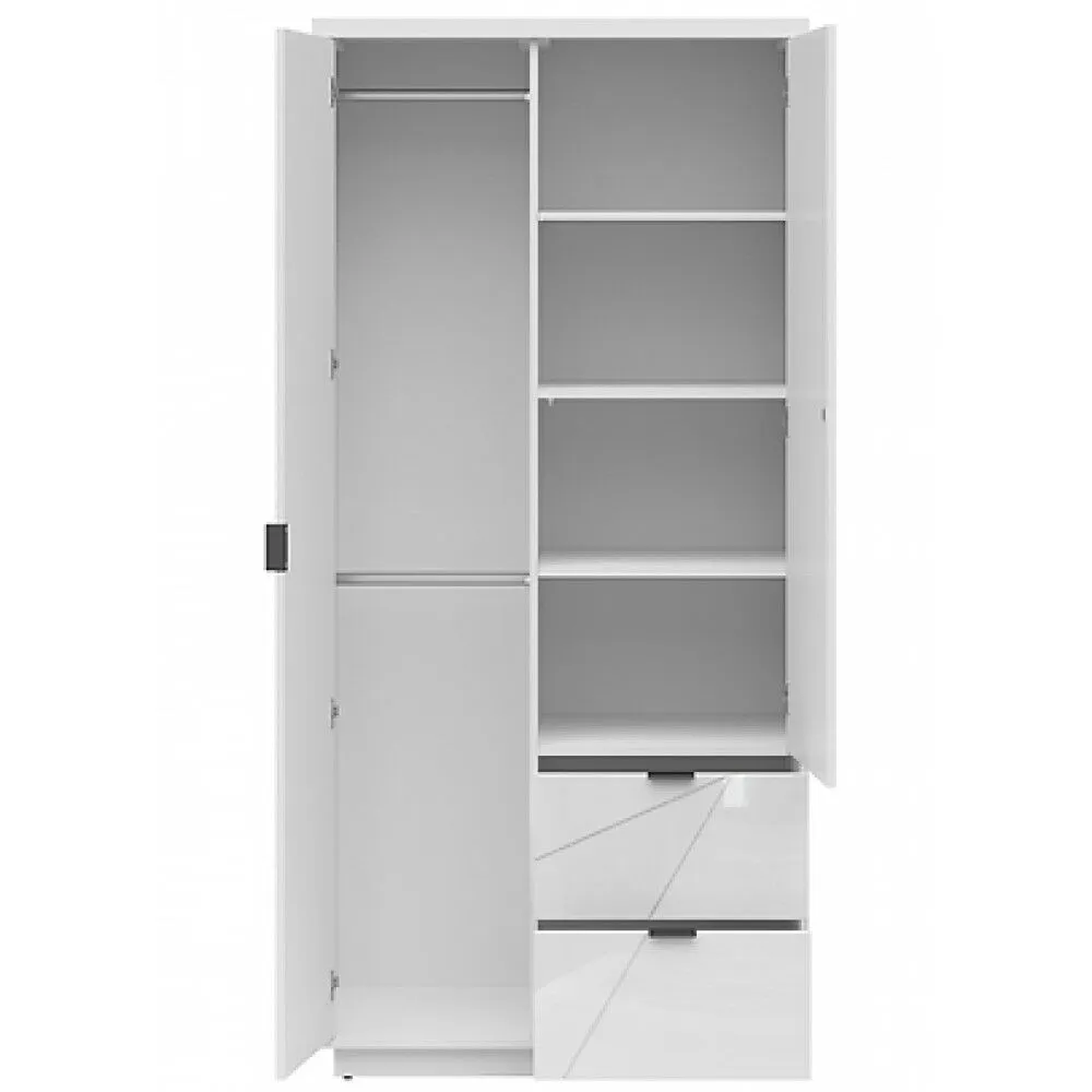 BA-SG100958-6 Moderni dviejų durų spinta FORN su stalčiais