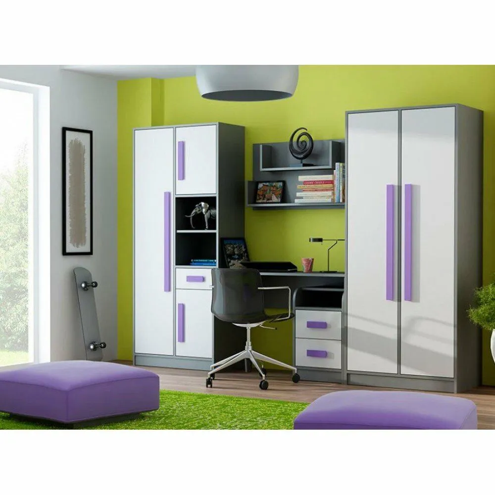 BA-SG101001-3 Balta spinta GITA 1 su moderniomis durimis ir lentynomis
