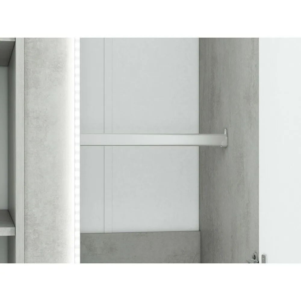 BA-SG101539-3 Moderni balta spinta LUMENS 01 su juodomis detalėmis