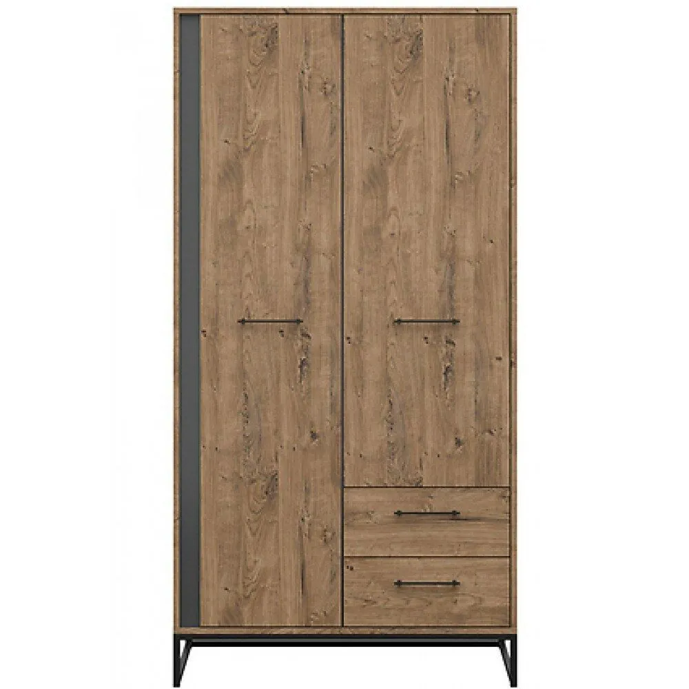 BA-SG101563-2 Moderni dviejų durų spinta LUTON su stalčiais