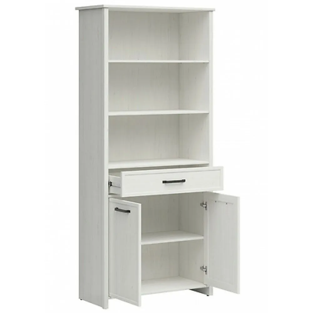 BA-SG101617-2 Pastatoma lentyna MALMO 2D1S balta moderniam interjerui