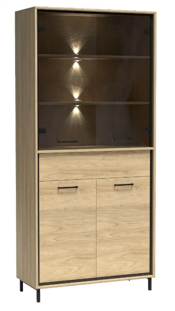 BA-SG101697-2 Moderni vitrina SG101697 su stiklinėmis durelėmis ir lentynomis