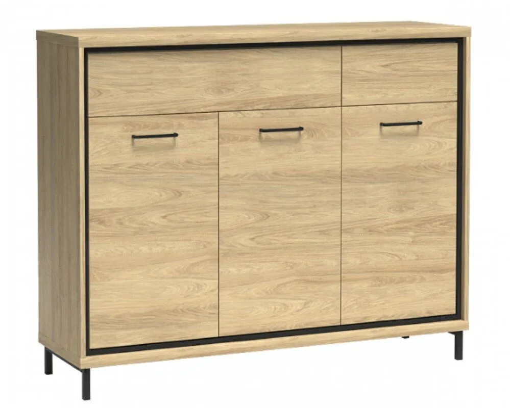 BA-SG101701-3 Moderni komoda SG101701 su talpiais stalčiais ir lentyna
