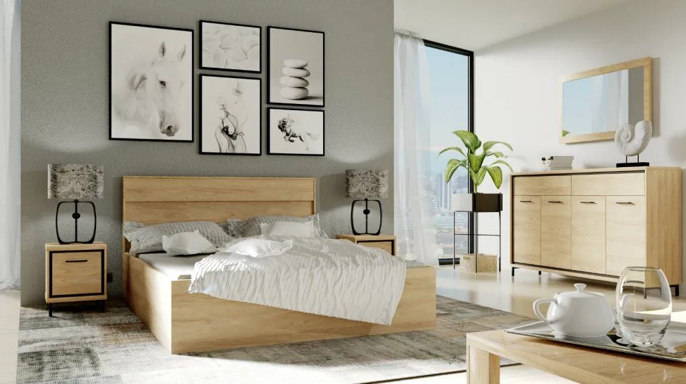 BA-SG101703-4 Moderni dvigulė lova SG101703 su minkštu galvūgaliu