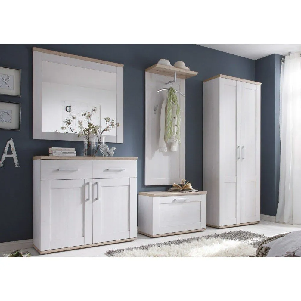 BA-SG102268-4 Balta dviejų durų spinta ROMANCE su elegantišku dizainu