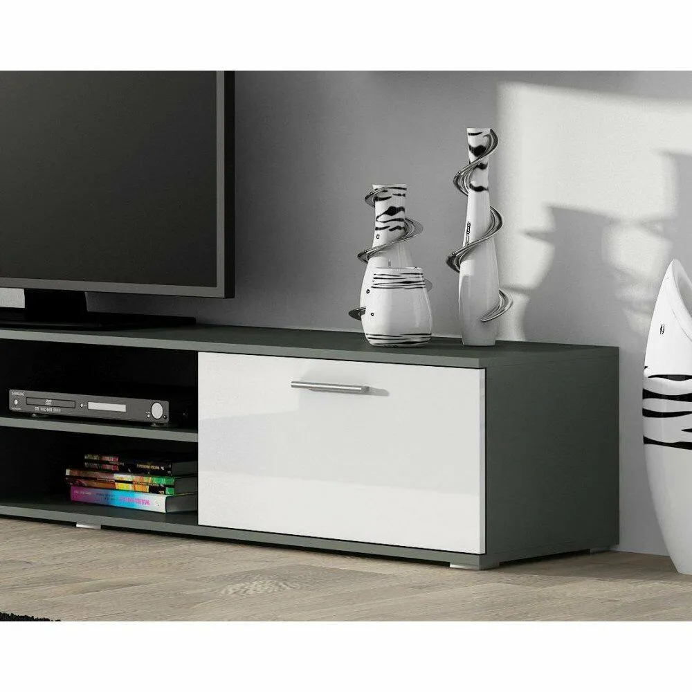 BA-SG102420-2 Pilka balta blizgi SOHO 5 sekcija moderniame interjere