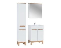 Komplektas 80cm su praustuvu , spintelė su veidrodžiu