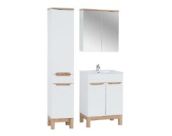 Komplektas 60cm su praustuvu , spintelė su veidrodžiu