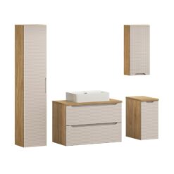 Komplektas 90cm su stalviršiu , praustuvu Trust ir spintelė