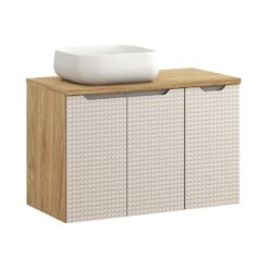 Komplektas 90cm su stalviršiu ir praustuvu Nika