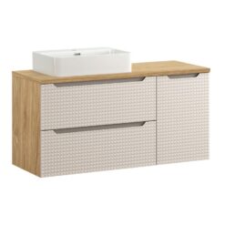 Komplektas 120 cm su stalviršiu ir praustuvas Trust