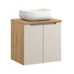 Komplektas 60 cm su stalviršiu ir praustuvas Nika