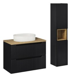 Komplektas 80cm su stalviršiu , praustuvu Beyond ir spintelė