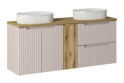 Komplektas 140 cm su stalviršiu ir 2 praustuvai Beyond