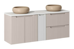 Komplektas 140 cm su stalviršiu ir 2 praustuvai Wiki