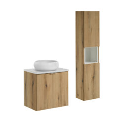 Komplektas 60cm su stalviršiu , praustuvu Wiki ir spintelė