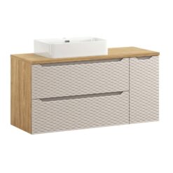 Komplektas 120 cm su stalviršiu ir praustuvas Trust