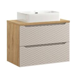 Komplektas 80cm su stalviršiu ir praustuvu Trust