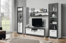 ba-ik100139 Moderni GR7 vitrinos spinta su stiklinėmis durelėmis