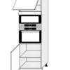 60 cm pastatoma spintelė 207 cm D14RU 60 GS135066