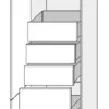 60 cm pastatoma spintelė šaldytuvui 207 cm D14 DL 60 207 5T GS147553