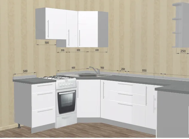 jesenija.norkuviene@gmail.com2 Modernus virtuvės projektas su šviesiais baldais ir sala