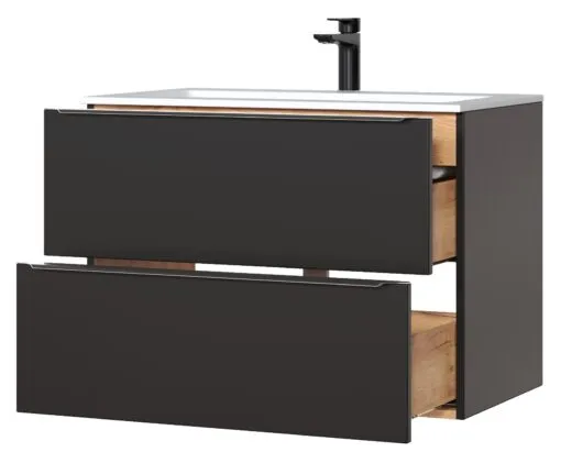 Vonios spintelė praustuvui CAPRI BLACK 821