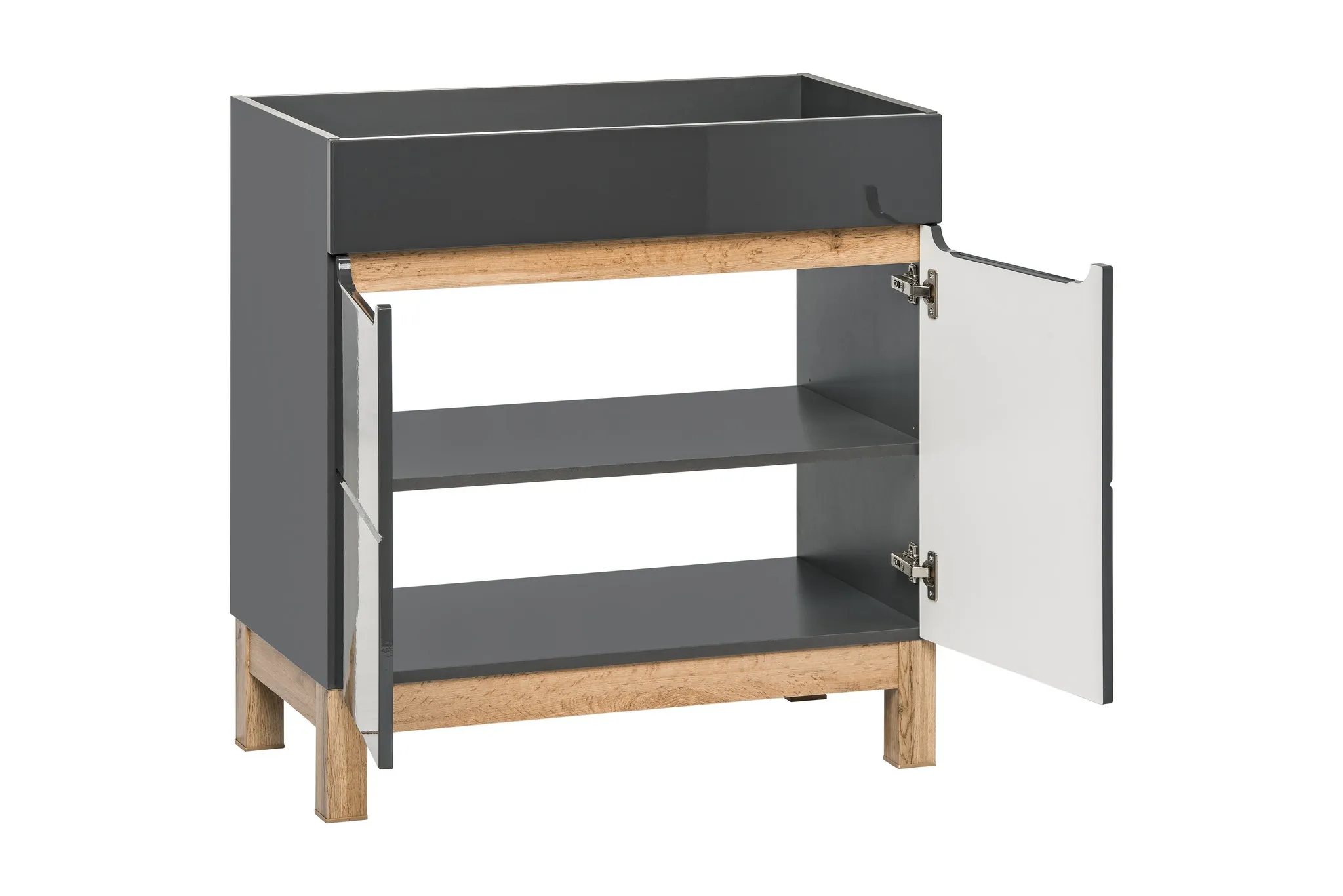 38 BALI GREY SET 80 cm pilkas lauko baldų komplektas
