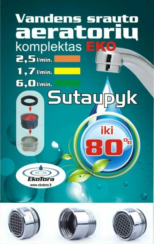 TFL aeratorių komplektas Komfort.