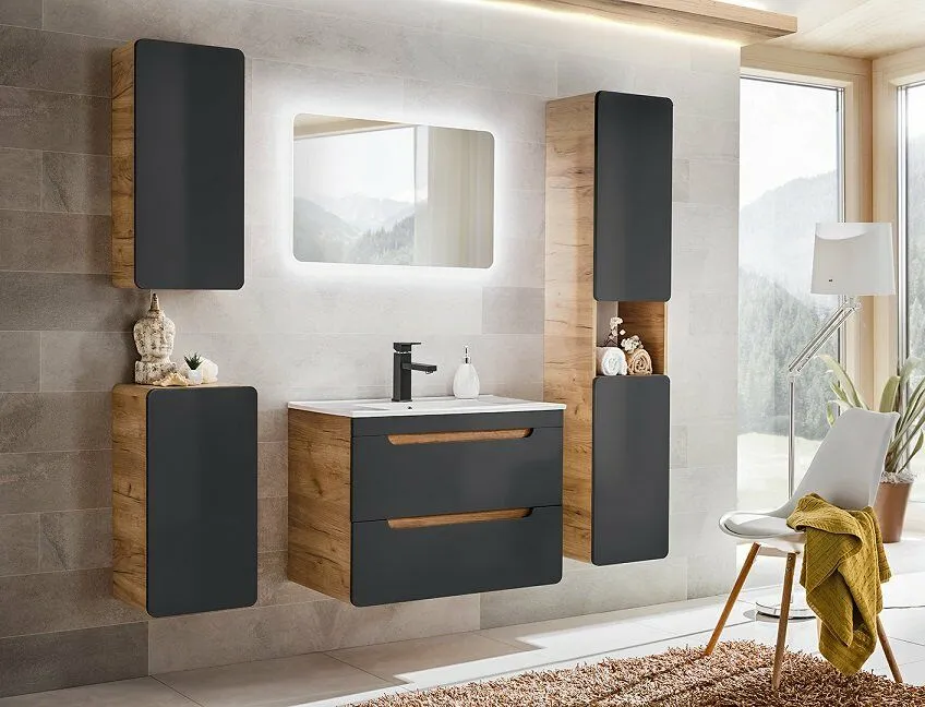 BA-GS2439330-1 Moderni vonios spintelė ARUBA COSMOS 800 su praustuvu