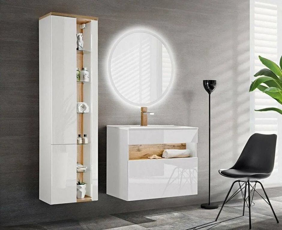 BA-GS2439367-1 Balta vonios spintelė su praustuvu Bahama White 820