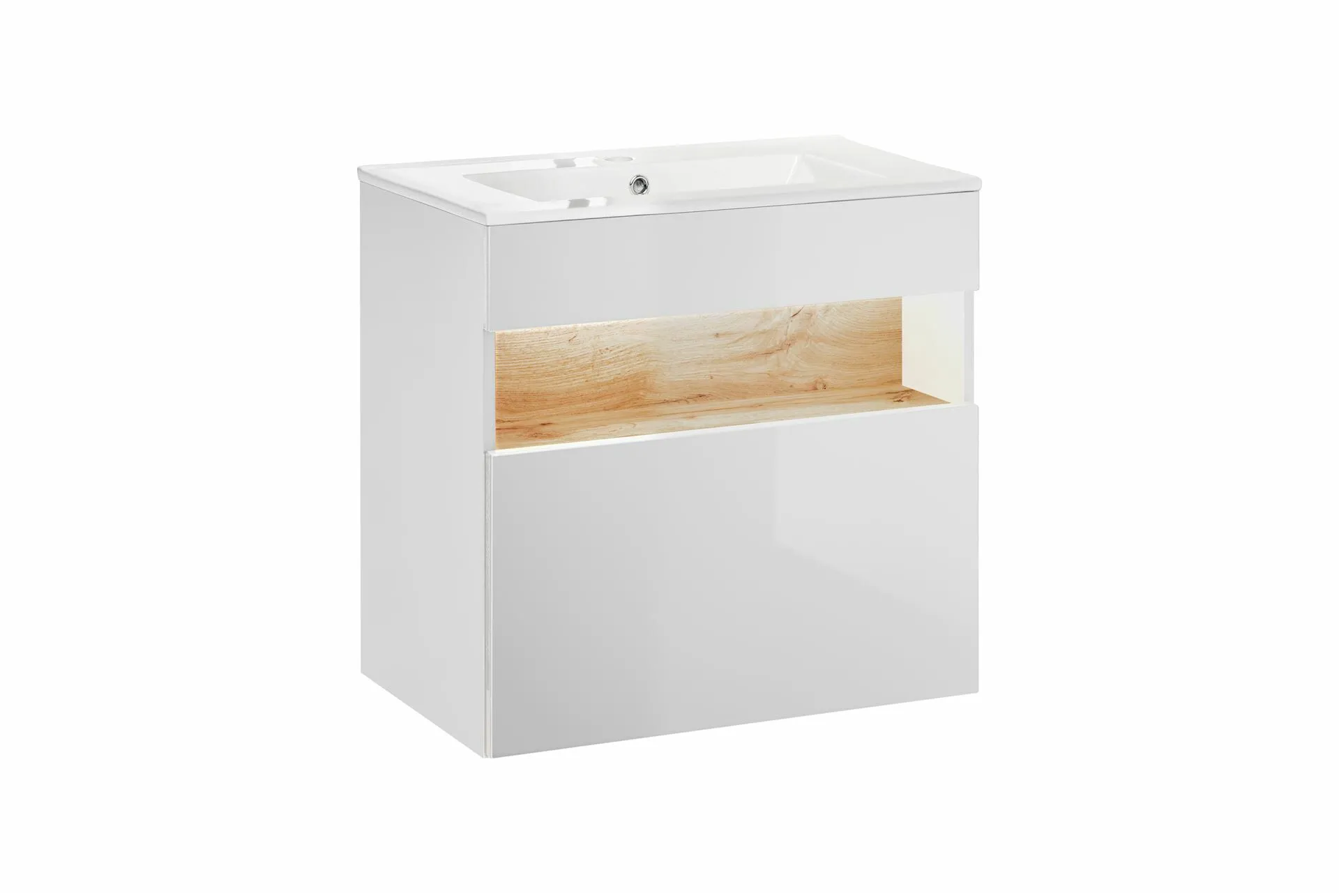 BA-GS2439367-5 Balta vonios spintelė praustuvui BAHAMA WHITE 820 su stalčiais