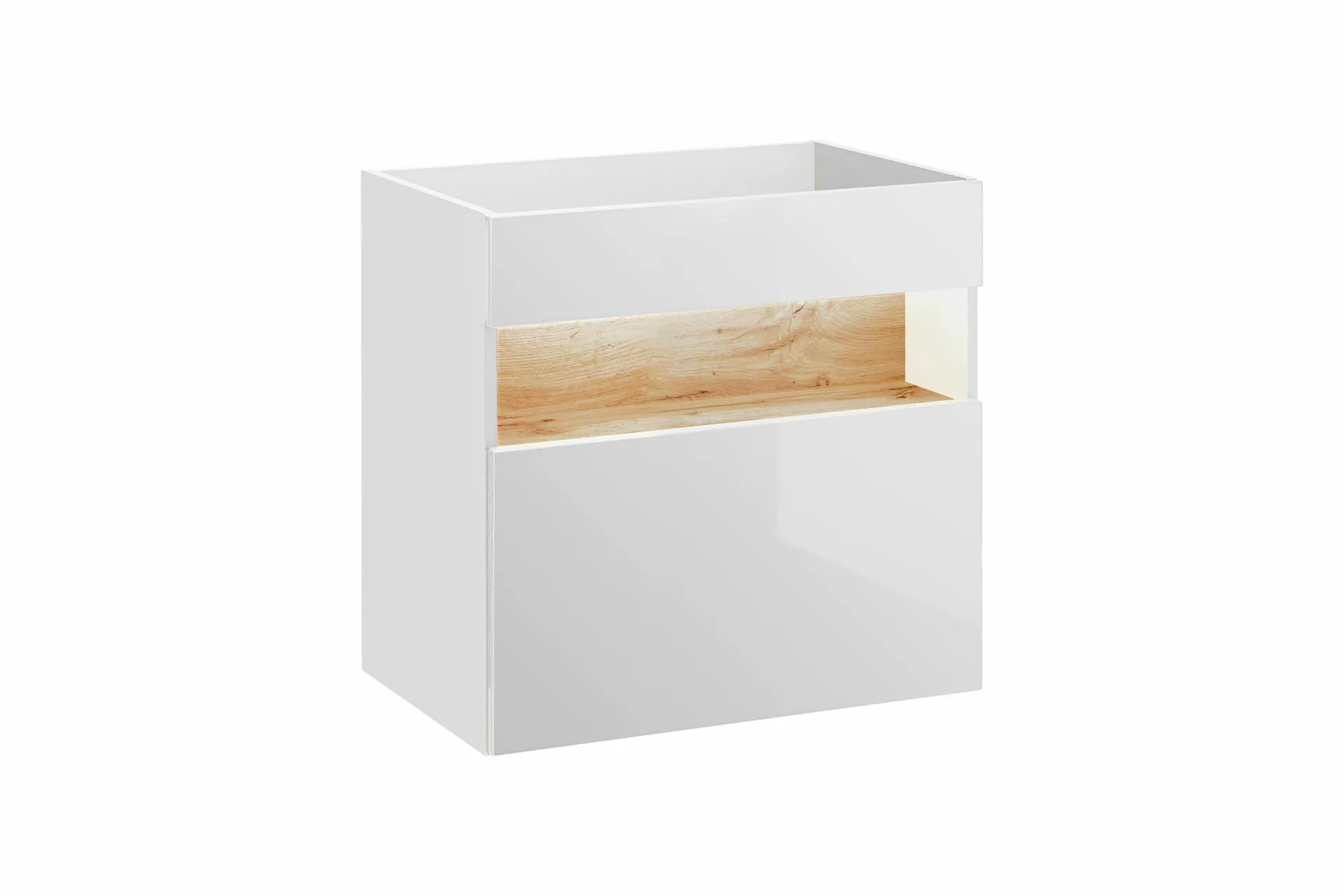 BA-GS2439367-6 Balta vonios spintelė praustuvui BAHAMA WHITE 820 su stalčiais