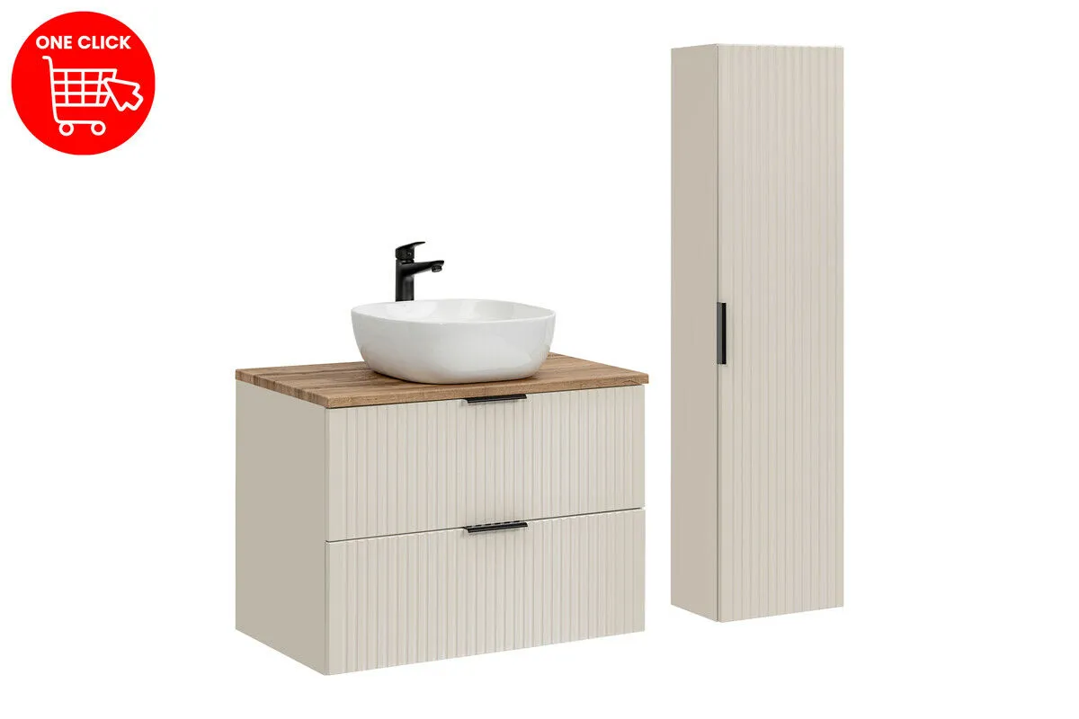 BA-VL100027-2 80 cm vonios komplektas su Smile praustuvu ir spintele
