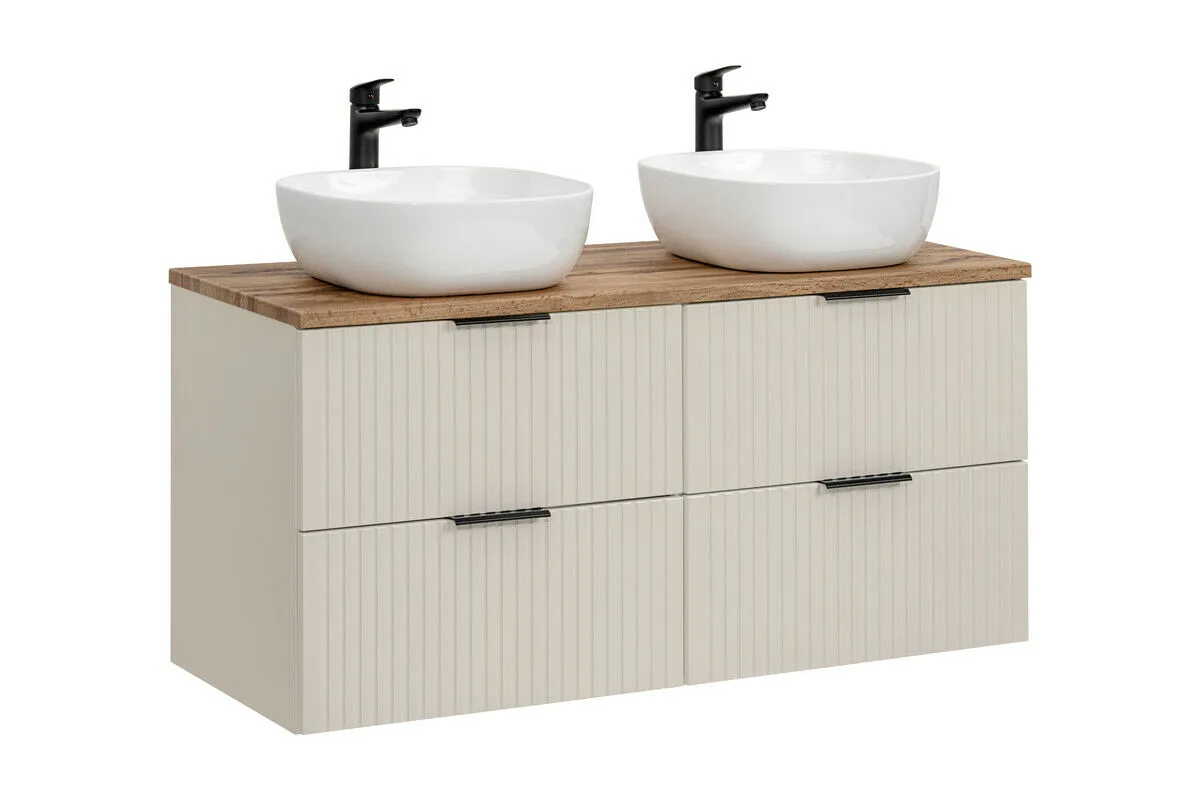 BA-VL100028-1 Komplektas 120 cm su stalviršiu ir 2 praustuvai Smile