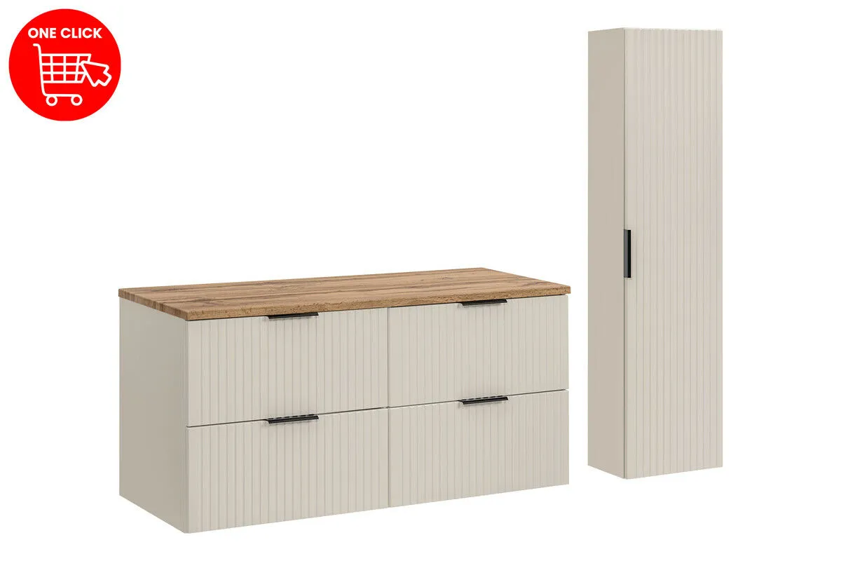 BA-VL100034-2 120 cm komplektas su stalviršiu moderniam vonios interjerui