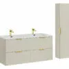 Komplektas 120 cm su praustuvu SKY ir spintelė aukšta