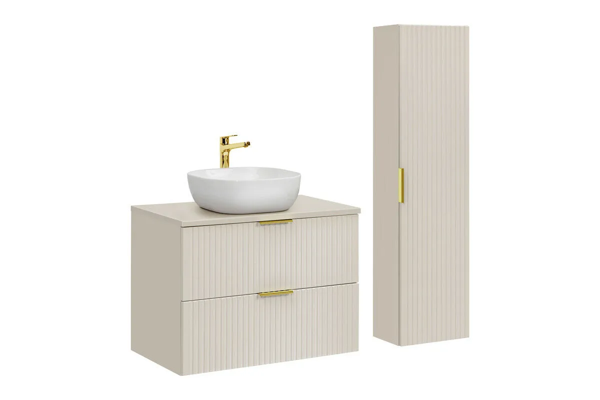 BA-VL100044-1 Komplektas 80cm su stalviršiu , 1 praustuvas Smile ir spintelė