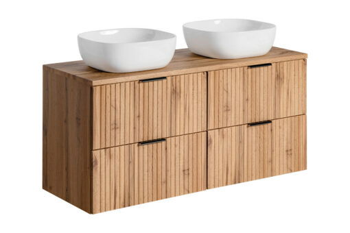 Komplektas 120cm su stalviršiu ir 2 praustuvais Smile