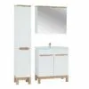 Komplektas 80cm su praustuvu , spintelė su veidrodžiu