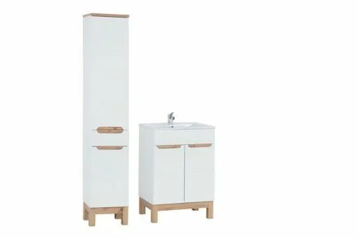Komplektas 60cm su praustuvu ir spintelė