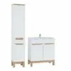 Komplektas 80cm su praustuvu ir spintelė