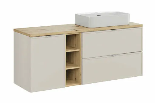 Komplektas 140cm su stalviršiu ir praustuvu Trust