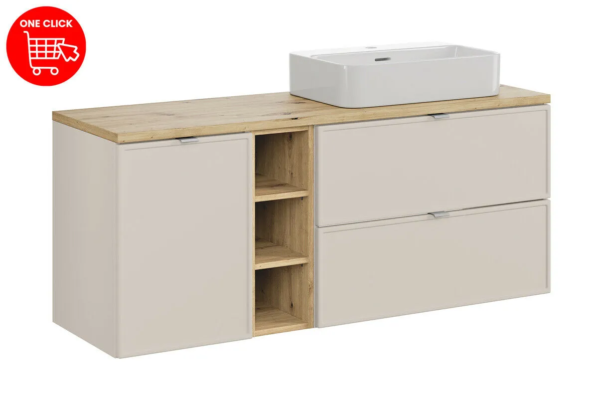 BA-VL100119-2 140 cm vonios komplektas su stalviršiu ir praustuvu