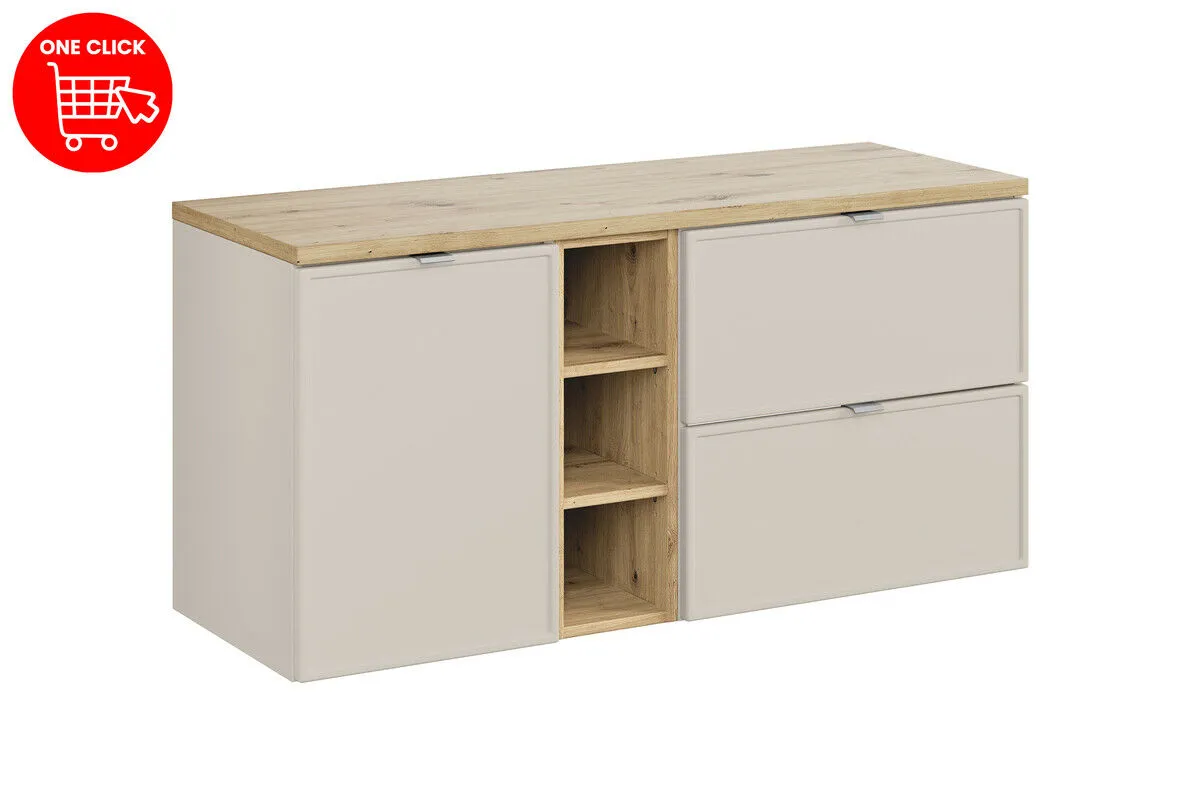 BA-VL100122-2 120 cm komplektas su stalviršiu moderniam vonios interjerui