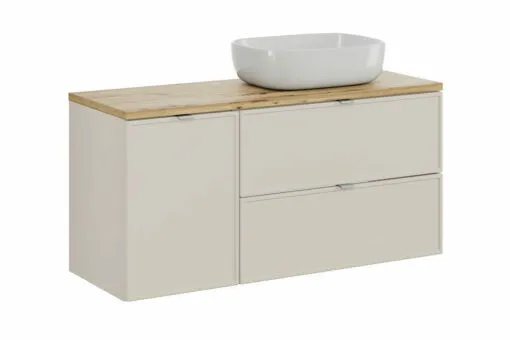 Komplektas 120 cm su stalviršiu ir praustuvas Smile