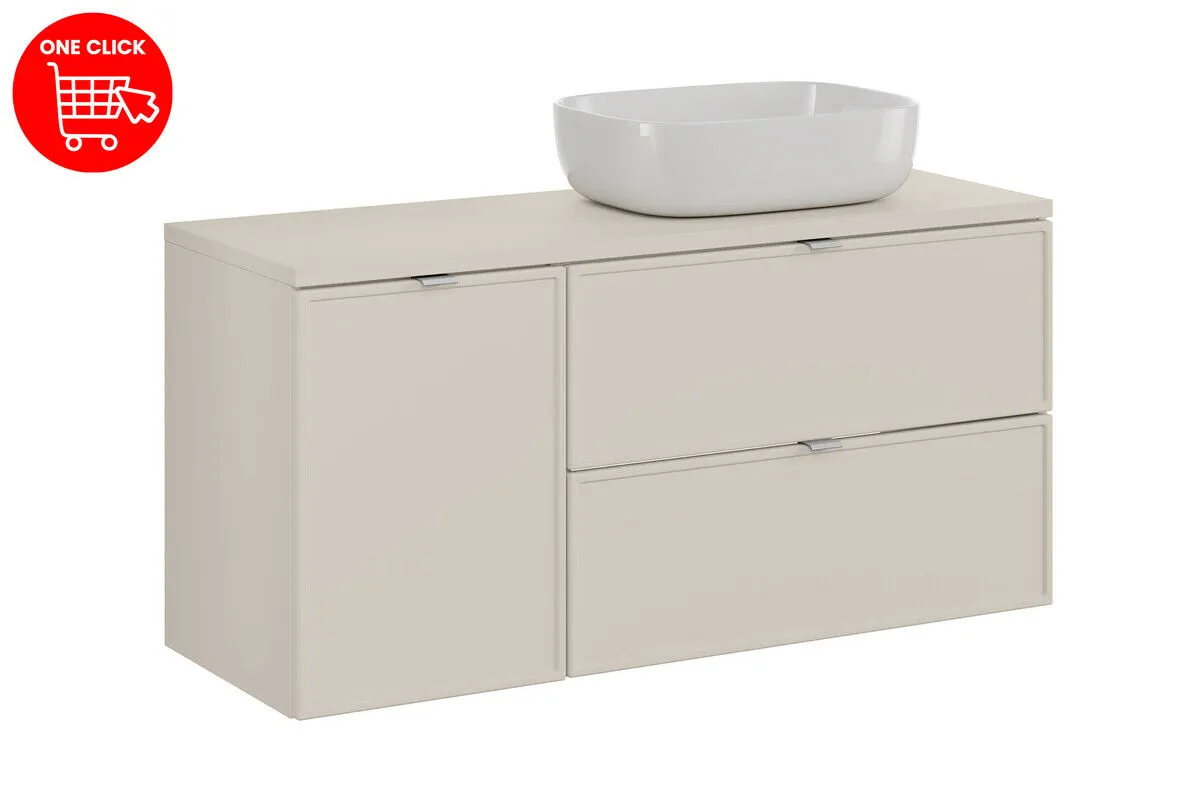 BA-VL100152-2 120 cm vonios komplektas su stalviršiu ir Smile praustuvu