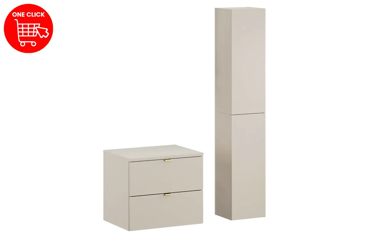 BA-VL100166-2 60 cm komplektas su stalviršiu moderniam vonios kambariui