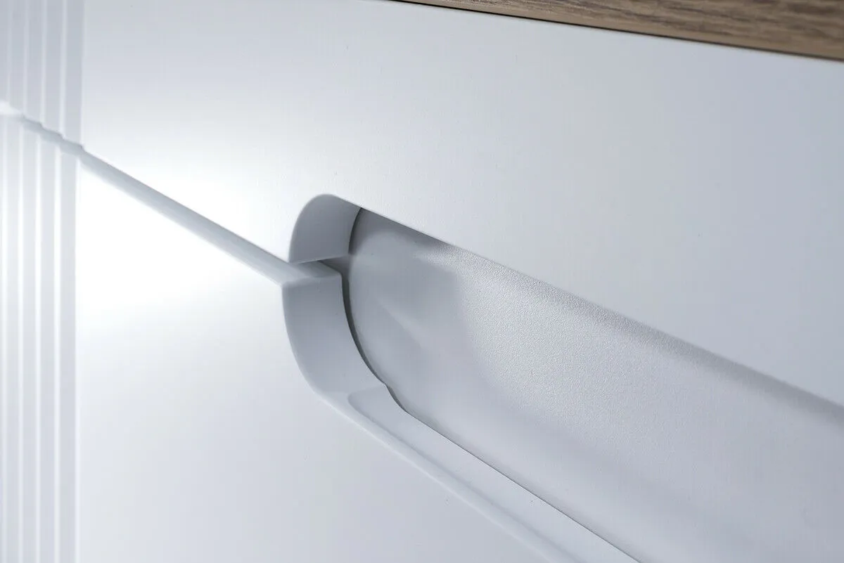 BA-VL100203-5 120 cm praustuvės spintelė su dviem stalčiais moderniam vonios kambariui